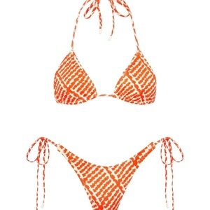 Triangl Swimwear Vibrant Orange Bikini Set